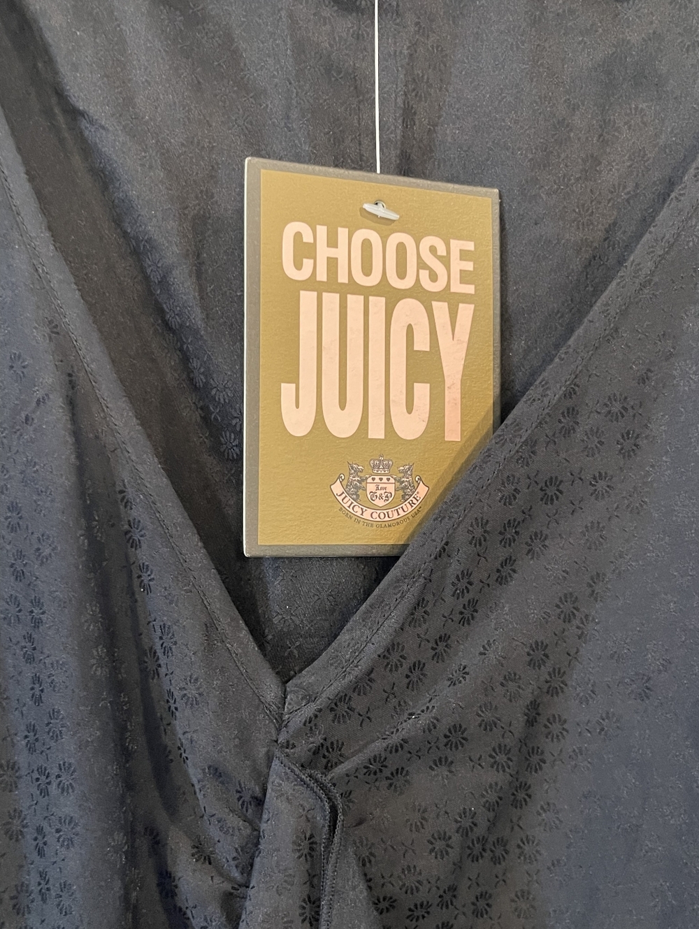 NWT Juicy Couture Vintage Y2K‎ Womens Black Cheetah Print Ruffle Blouse Size 12 - Picture 3 of 4